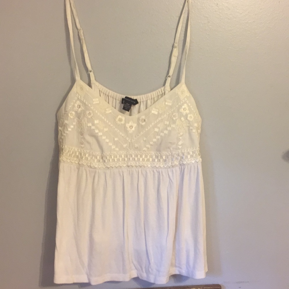 Offwhite boho strappy tank